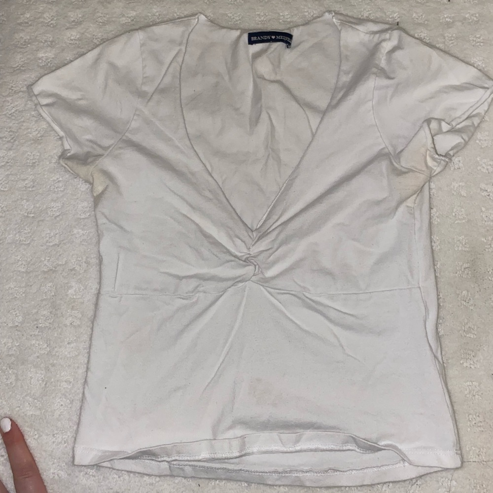 White Brandy Melville Gina top